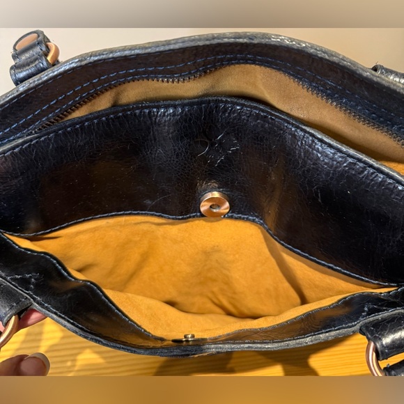 ‼️SOLD OUT‼️‼️Patricia Nash Vintage ‘Kimono’ Tote Bag with Navy Leather Trim - Picture 6 of 13